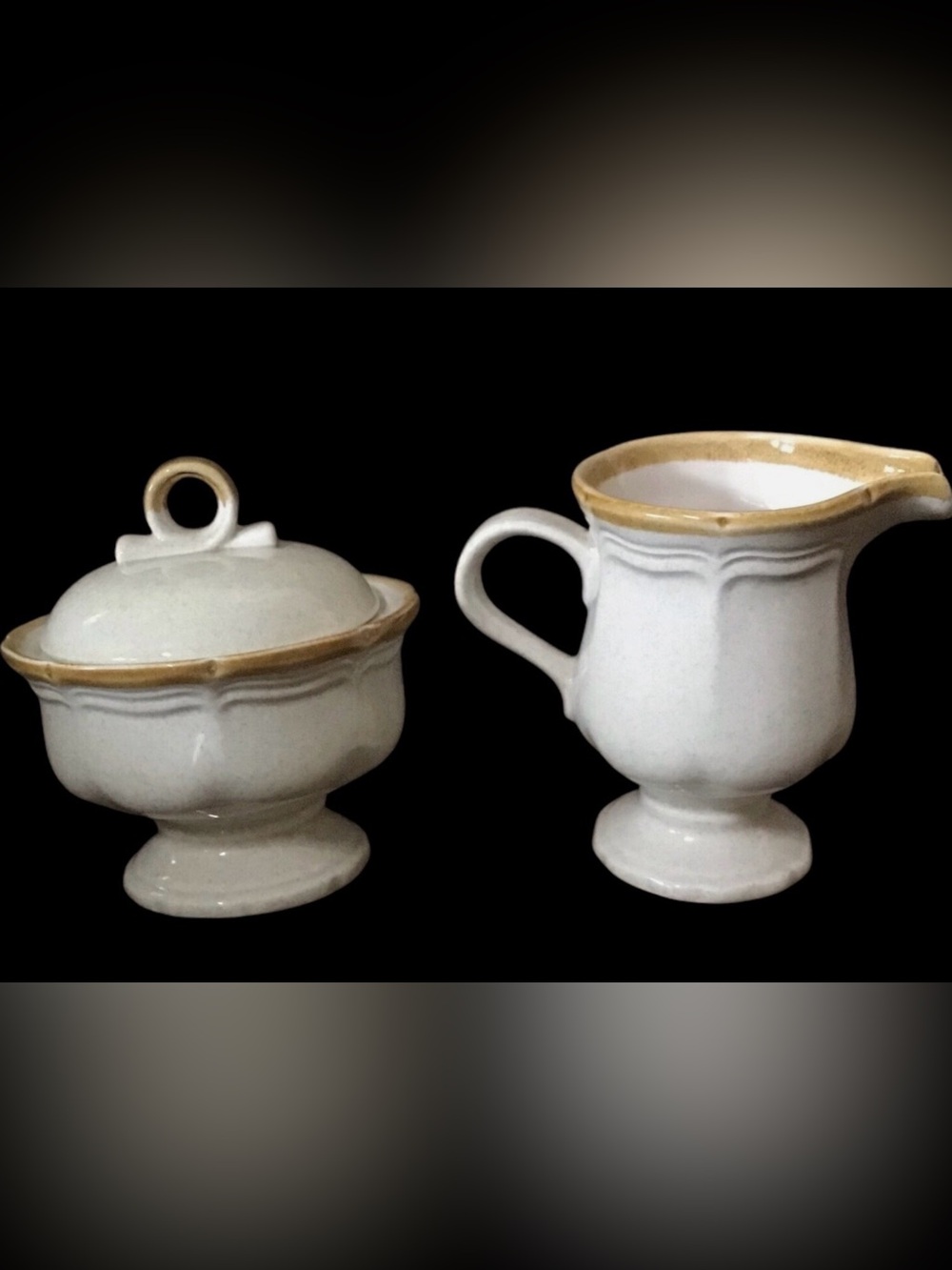 Mikasa Garden Club Silk Bouquet EC400 Creamer & Covered Sugar Bowl Stoneware Jap